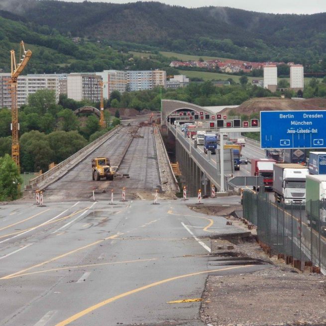 BAB A4  Teilabschnitt Jena  Bauüberwachung