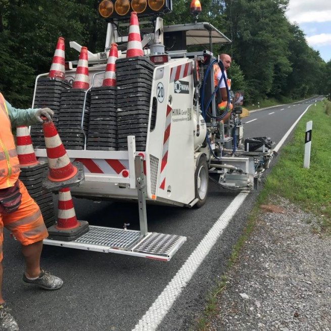 BÜ Fahrbahnmarkierung des Straßenbauamt Nordthüringen