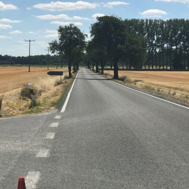 BÜ Fahrbahnmarkierung des Straßenbauamt Nordthüringen