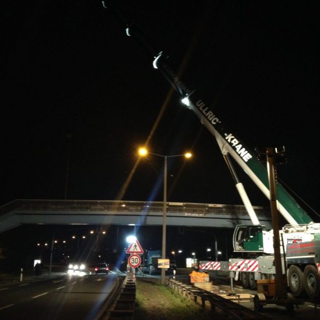 Fußgängerbrücke über die Stadtrodaer Straße in Jena