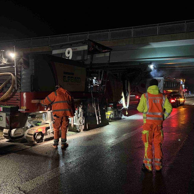 BAB A9 Deckensanierung der AS Triptis Ostseite