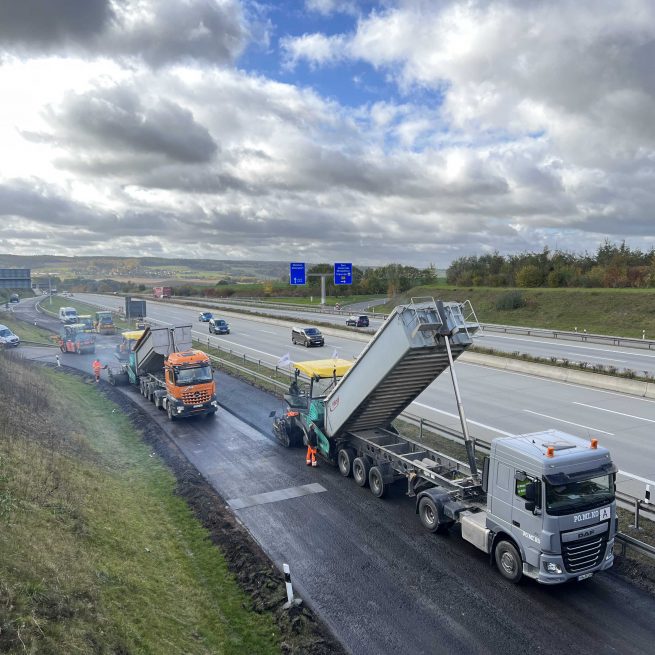 BAB A9 Deckensanierung der AS Triptis Ostseite