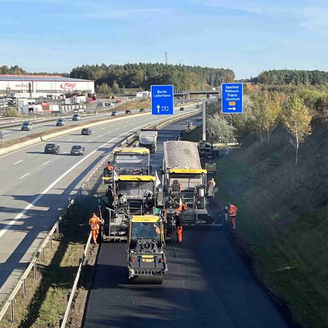 BAB A9 Deckensanierung der AS Triptis Ostseite