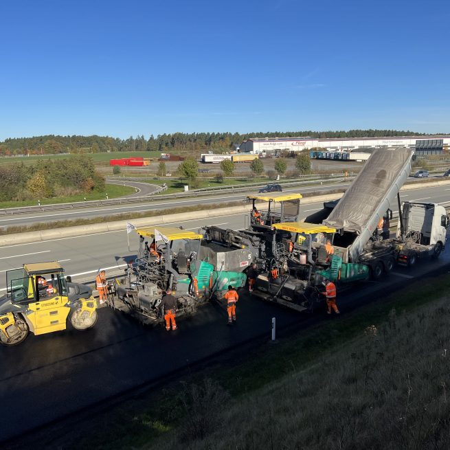 BAB A9 Deckensanierung der AS Triptis Ostseite