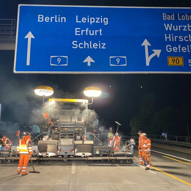 Deckensanierung der Bauwerke 177A  BW 179A  BW 181A  Tank- und Rastanlage Hirschberg BAB A9