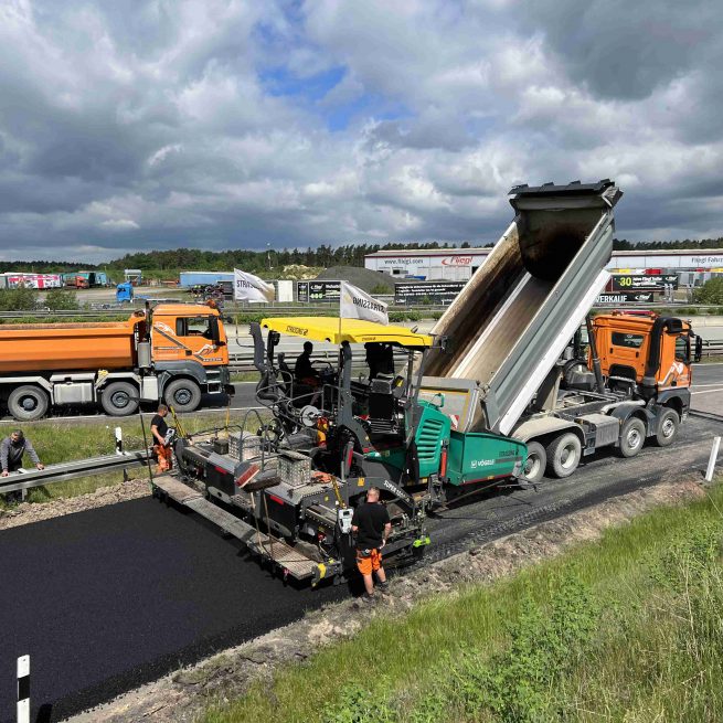 BAB A9 Deckensanierung der AS Triptis Ostseite